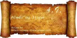 Almásy Ilona névjegykártya