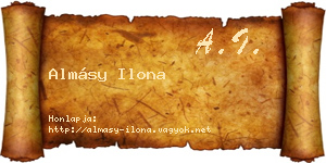 Almásy Ilona névjegykártya